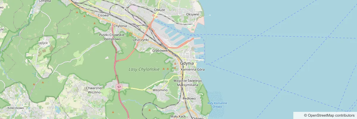 Audyt SEO Gdynia - mapa miasta i okolic, w których obsługujemy firmy