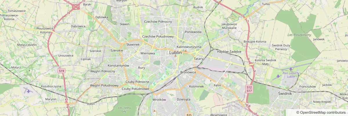 Audyt SEO Lublin - mapa miasta i okolic, w których obsługujemy firmy