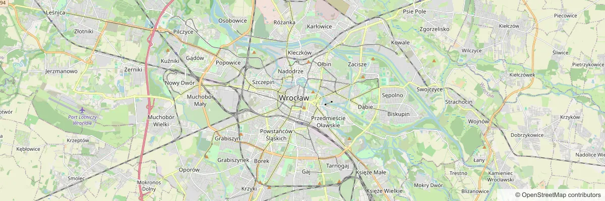 Kampanie Google Ads Wrocław - mapa miasta i okolic, w których obsługujemy firmy